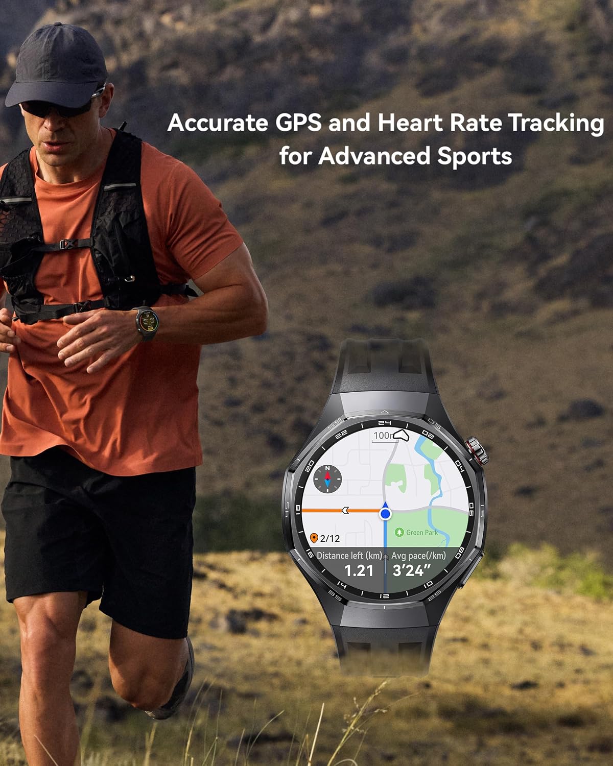 WATCH GT 6 Pro GPS Smart Watch 46mm, Heart Rate Monitor, Black GT 6 Pro 46mm Titanium-Black
