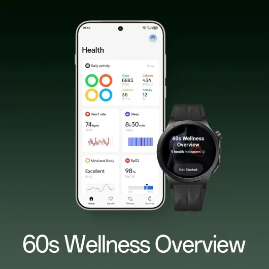 Watch 4 Smartwatch 47mm, LTPO OLED Display Display 43g All-titanium Body, Up to 16 Days Battery Life, 60s Wellness Overview Sleep Heart Rate Blood Oxygen Monitoring, 100+ Sport Mode, Black Black Watch4