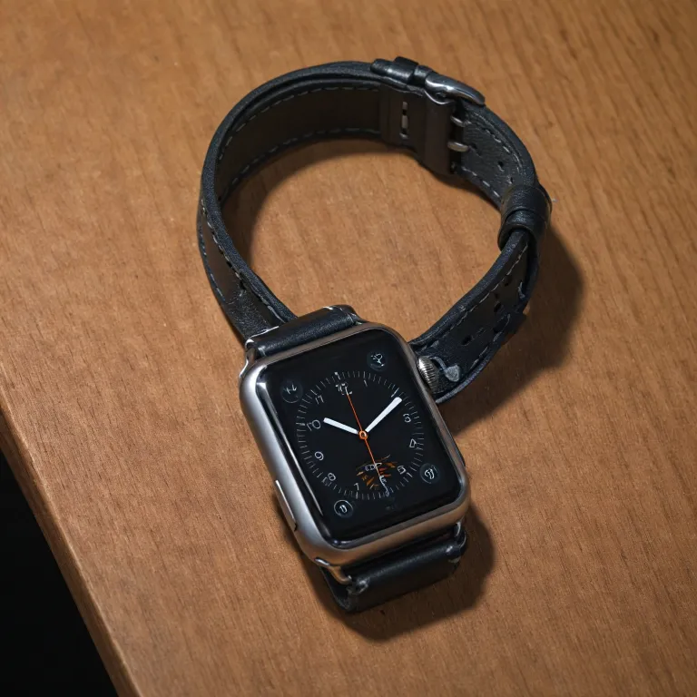 Enhance Your Apple Watch with a Stylish Black Leather Band