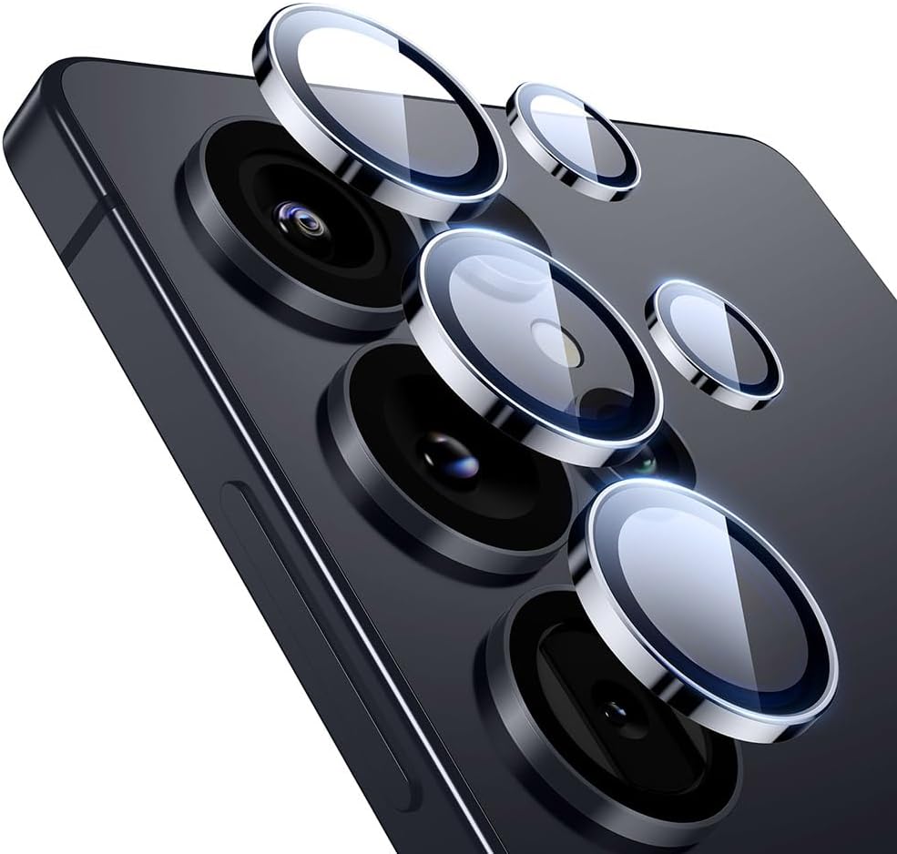 For Samsung Galaxy S25 Ultra Camera Lens Protector, Individual Lens Protectors, Ultra-Thin Tempered Glass with Aluminum Edging, Case Friendly, 1 Set, Black S25 Ultra Black