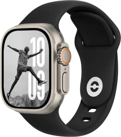 SB Band for Apple Watch Bands Women Men Se Ultra 2 40mm 44mm 46mm 42mm 45mm 41mm 38mm 49mm Series 10 9 8 7 6 5 4 3 iWatch Sport Strap Silicone Black 49mm, 46mm, 45mm, 44mm, (42mm S3/2/1) Black