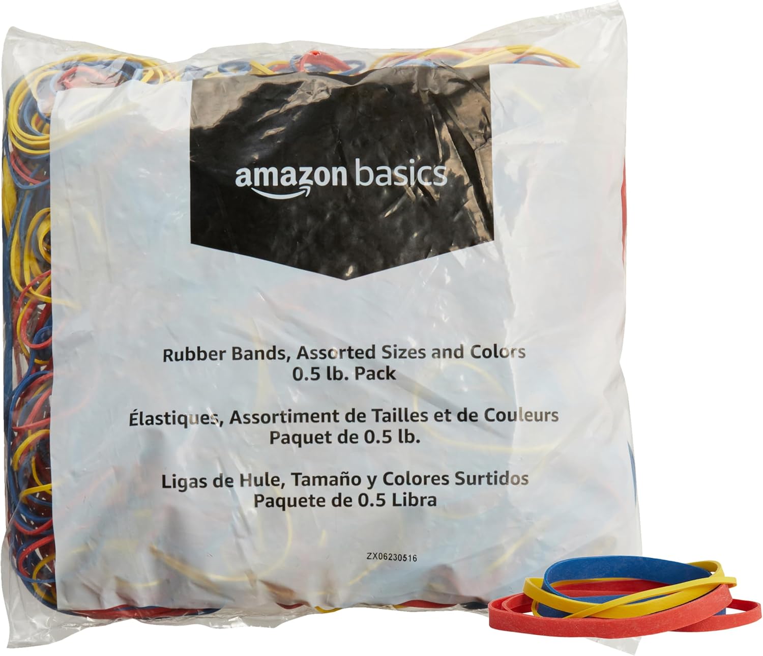 Assorted Size and Color Rubber Bands, 0.5 lb - Assorted 0.5 Pound Pack