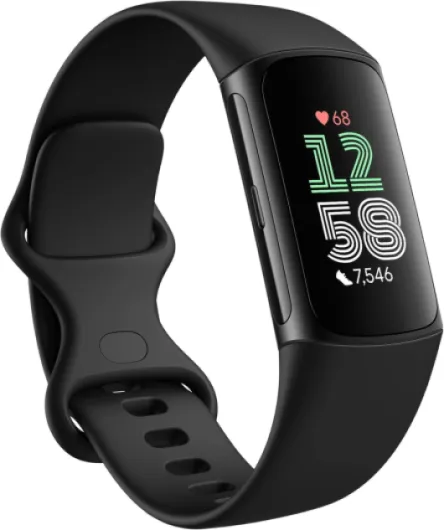 Charge 6 Activity Tracker Heart Rate Monitoring, 7-Day Battery, Integrated Google Apps, Maps & Wallet, in-Depth Health Insights, Activity & Sleep Analysis, S & L Bands Included, Obsidian/Black