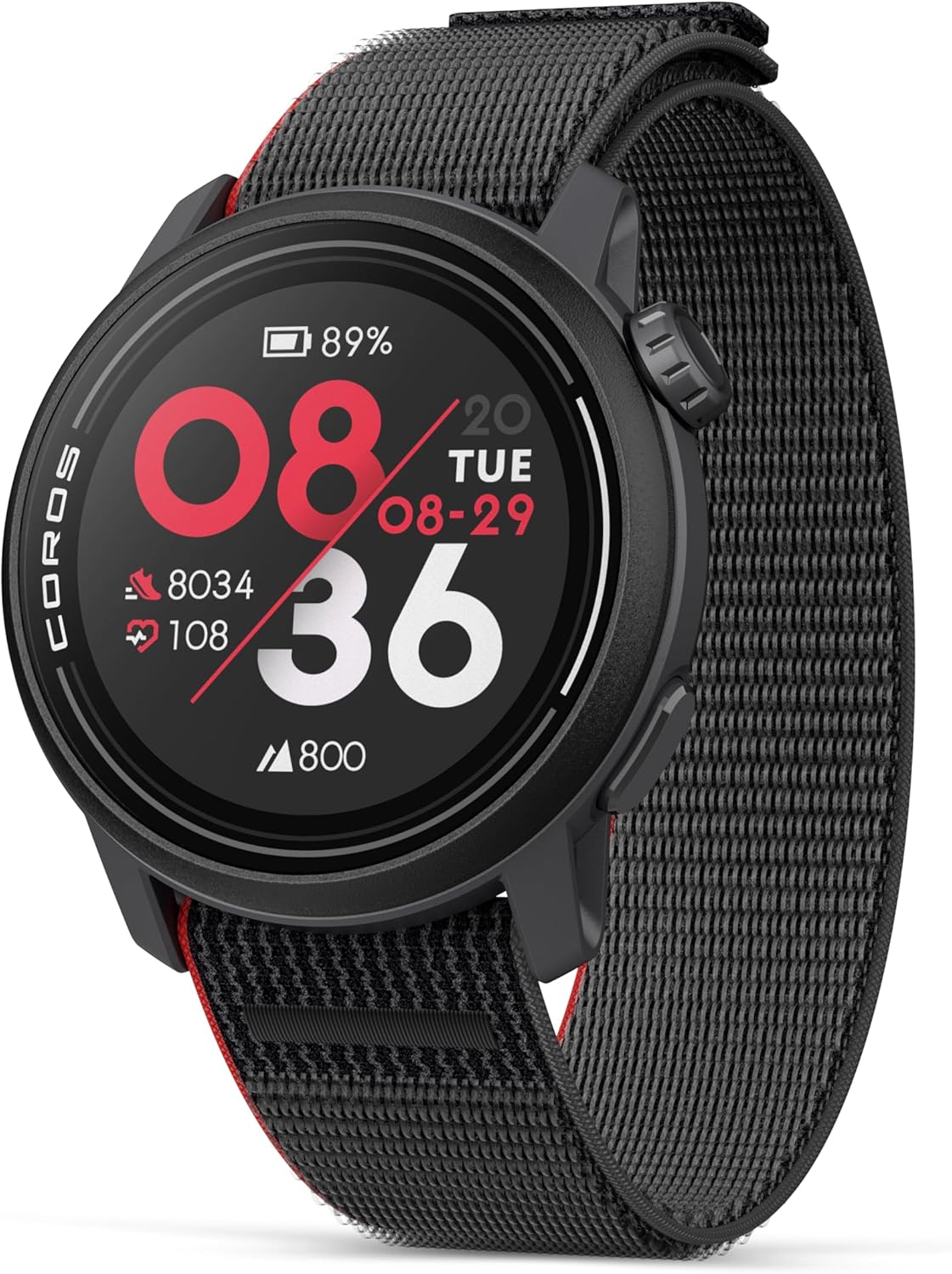 PACE 3 GPS Sport Watch –Lightweight, Comfortable Running Watch, 17-Day Battery Life, Accurate GPS, Heart Rate Monitor, Navigation, Sleep Tracking, Training Plan, Run, Bike, and Ski- Black Nylon Nylon Band Ink Nylon