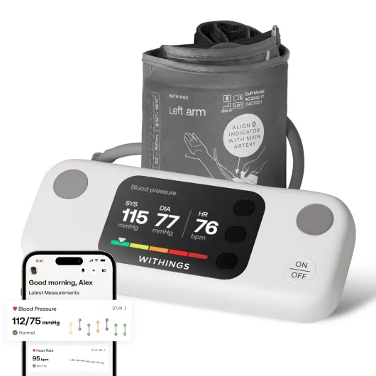 BPM Vision – Smart Arm Blood Pressure Monitor - FDA-Cleared - Easy-to-use, Accurate Systolic & Diastolic Measurements, Wide Range Cuff - Wi-Fi & Bluetooth - iOS & Android - FSA/HSA