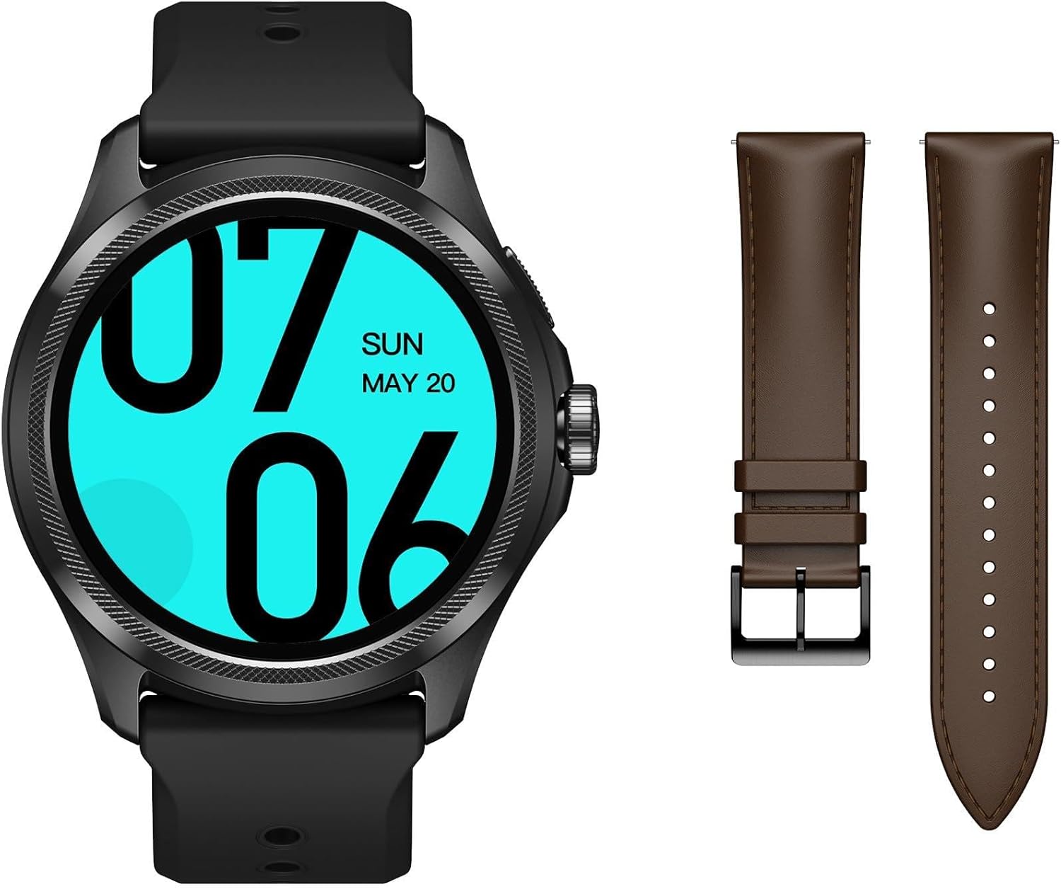 Pro 5 Android Smartwatch for Men Snapdragon W5+ Gen1 Wear OS Smart Watch 80Hrs Long Battery Life Health Fitness Tracking Built in GPS 5ATM Water Resistance Compass (Black+an Extra watchband)