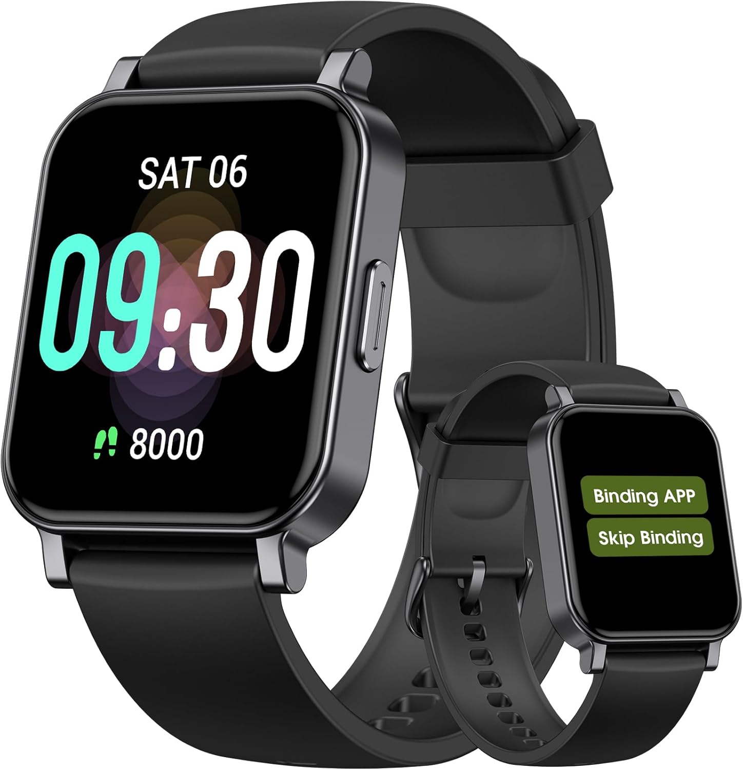 Pedometer Watch Senior Friendly No App/Phone Required, Waterproof Fitness Tracker Watch with Step Counter Calories/Sleep Tracker for Walking Running for Men Women Black