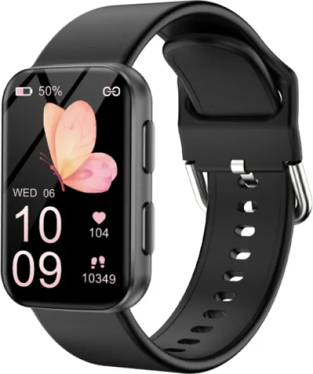 Health Fitness Tracker with Blood oxy-gen Monitor and 24/7 Heart Rate and Blood Pressure, Sleep Monitor, 120+ Sport Modes Waterproof Fitness Watch for Women Men Android iOS, Black