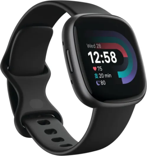 Versa 4 Fitness Smartwatch with Daily Readiness, GPS, 24/7 Heart Rate, 40+ Exercise Modes, Sleep Tracking and more, Black/Graphite, One Size (S & L Bands Included)