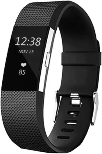 Replacement Bands for Fitbit Charge 2, Silicone Adjustable Classic Bands for Fitbit Charge 2,Women Men Black Large