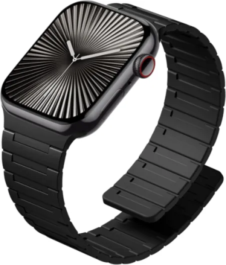 Magnetic Watchband Compatible with Apple Watch for Men 44mm 45mm 46mm 49mm 42mm 41mm 40mm 38mm Women, Silicone Sport Strong Magnet Strap for iWatch Series 11 Ultra 3 Ultra 2 Se 10 9 8 7 6 5 4 1 Black 44mm/45mm/46mm/49mm/(42mm-Series 3 2 1)