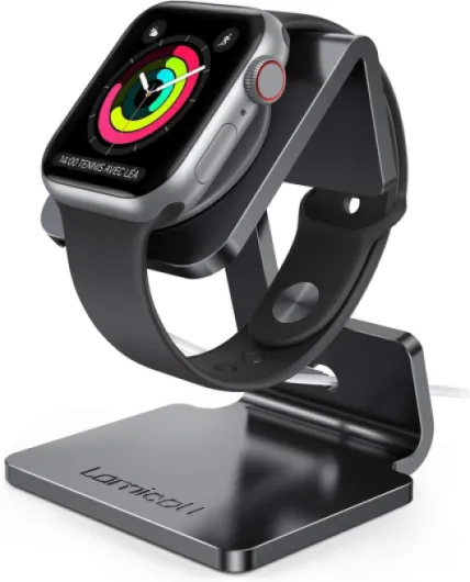 Watch Stand for Apple Watch Magnetic Fast Charger - Desk Charging Stand Holder Dock for Apple iWatch Series SE3 SE2 Ultra 3, Series 11 10 9 8 7 6 5(49mm 46mm 45mm 44mm 42mm 41mm 40mm 38mm) 1-Black