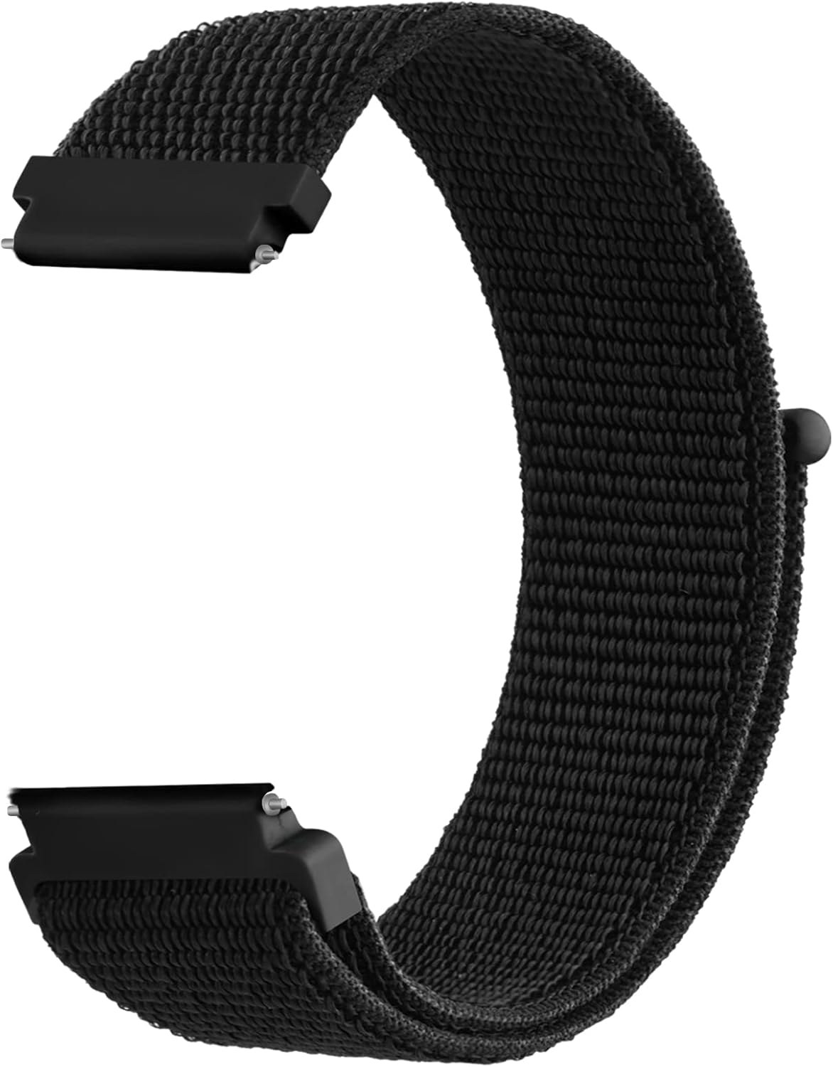 Tobfit Quick Release Nylon Watch Band for Men and Women, Soft Fabric Nylon Adjustable Wristband Strap 20mm 22mm Replacement Watchband, Black 20mm