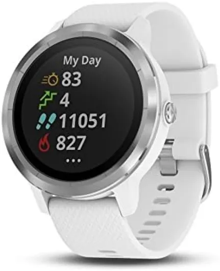 Garmin vívoactive 3 GPS Smartwatch - White & Stainless (Renewed Premium)