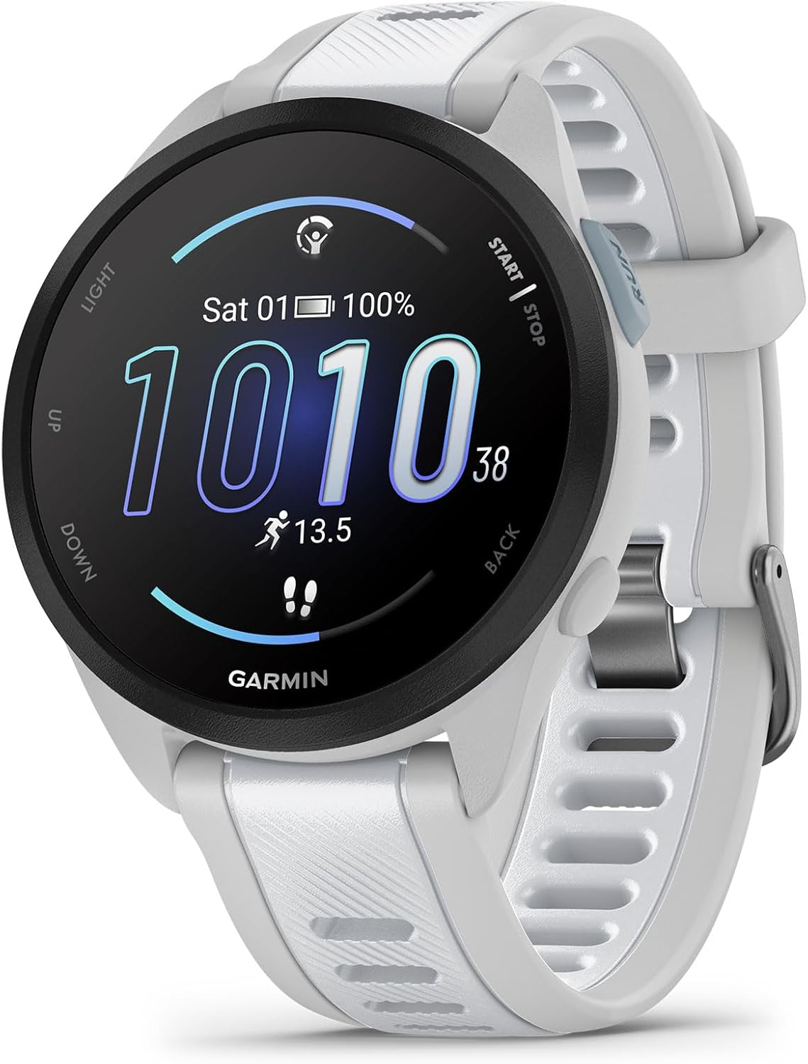 Forerunner 165, Running Smartwatch, Colorful AMOLED Display, Training Metrics and Recovery Insights, Whitestone Standard Whitestone