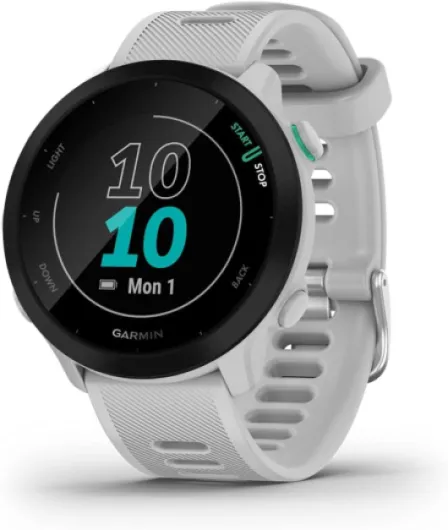 Forerunner 55, GPS Running Watch with Daily Suggested Workouts, Up to 2 Weeks of Battery Life, White White Watch