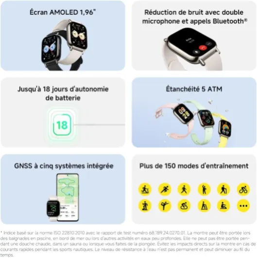 XIAOMI Redmi Watch 5 Lite - Montre Connectée, Écran Amoled 50mm, GPS intégré, 18 Jours d'Autonomie, Appels Bluetooth, Étanche 5ATM, Suivi Santé (Cardiaque, SPO₂, Sommeil), Garantie 2 Ans, Noir