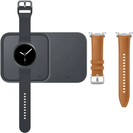 Galaxy Watch8, AI Smart Watch, Sport Band, Cushion Design, 3nm Processor, Health & Sleep Coach, Fitness Tracker, 40mm, Bluetooth, Graphite, 3 Year Extended Warranty (UK Version) Graphite 40mm 32GB Storage, BT + Dual GPS