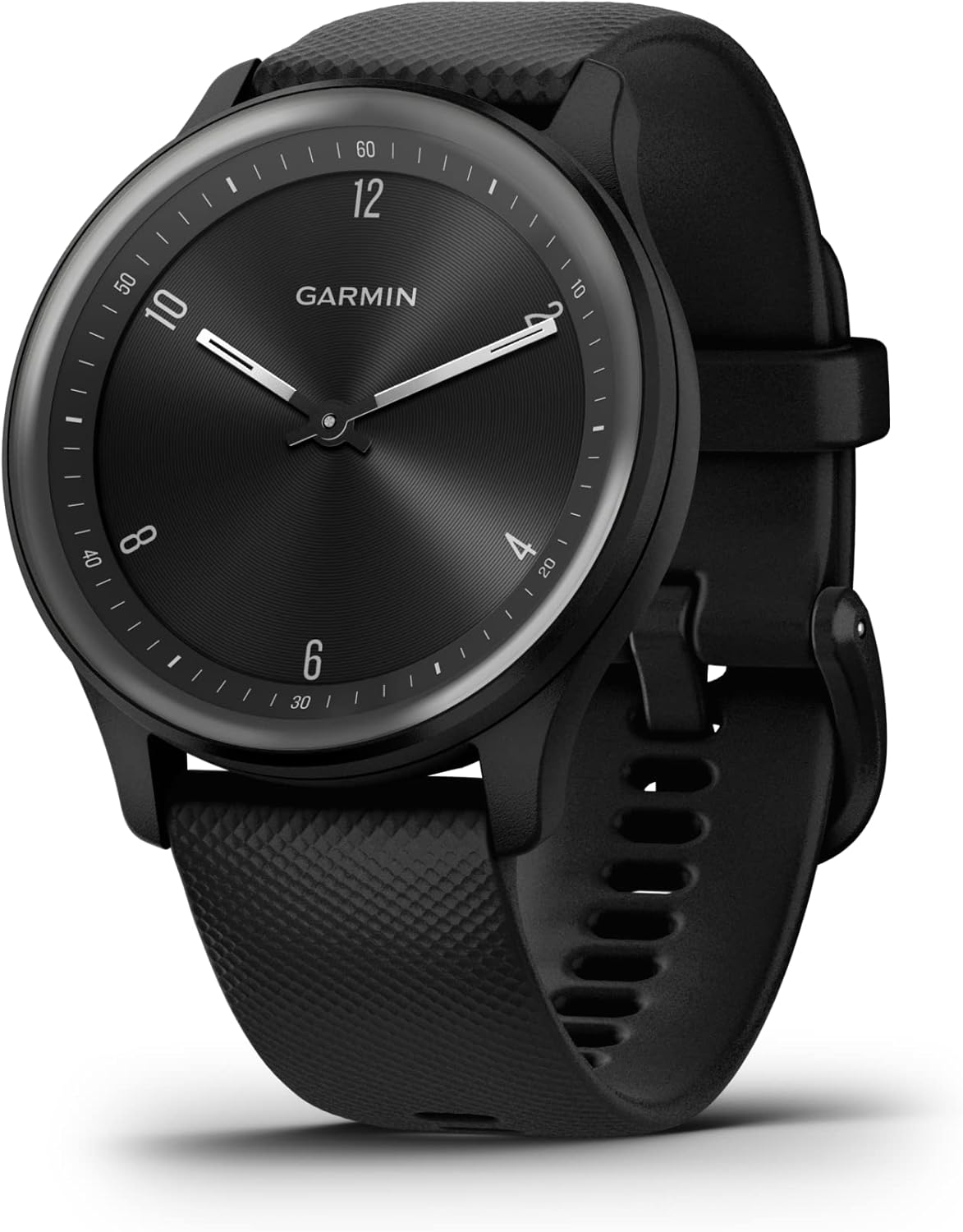 Garmin vívomove Sport, Hybrid 40mm smartwatch with health & fitness functions, hidden touchscreen display & up to 5 days battery life, Black Sport Black