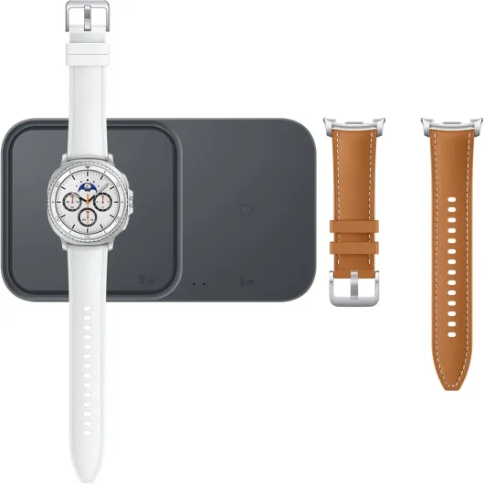 Galaxy Watch8 Classic 46mm, AI Smart Watch with Cushion Design and Rotating Bezels, with Hybrid Band and Wearable Display, LTE, White, 3 Year Extended Warranty (UK Version) White 46mm 64GB Storage, SIM Free, LTE + Dual GPS