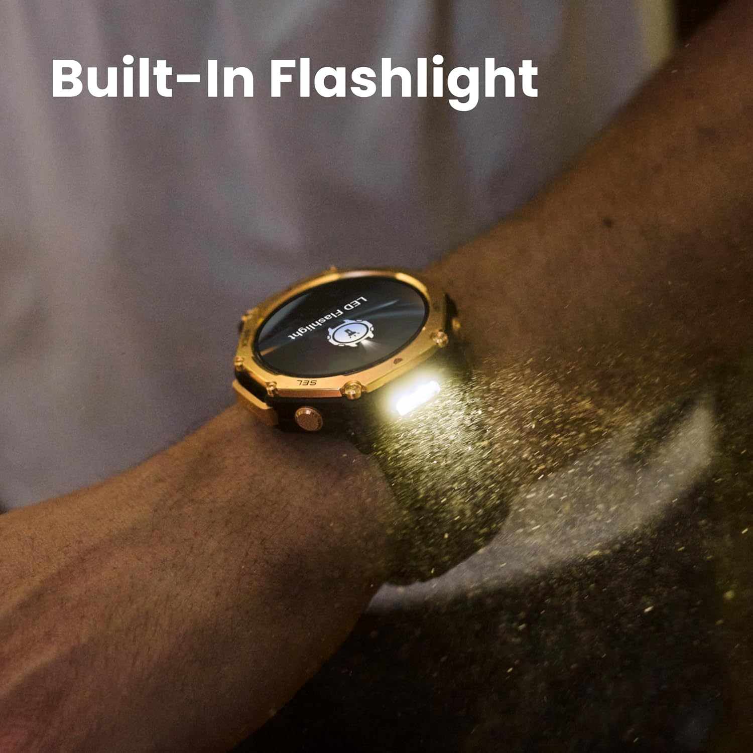T-Rex 3 Pro Outdoor Smart Watch 48mm Sapphire AMOLED Display, Ti Bezel, Dual Band GPS, Offline Maps, 25 Days Battery, Built-in Flashlight, 10 ATM, 180+ Sports Mode for Android & iPhone 48mm Tactical Black